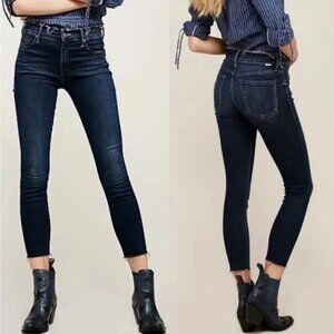 Mother Double Fray Charmer Crop Skinny Jeans Size 28 Photo Finish
